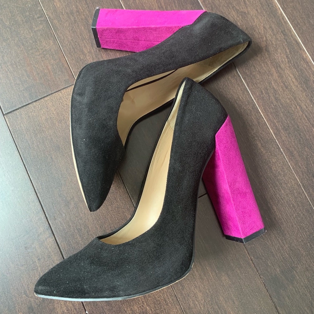 Zara Color Block Chuck High Heel Shoe Size 6